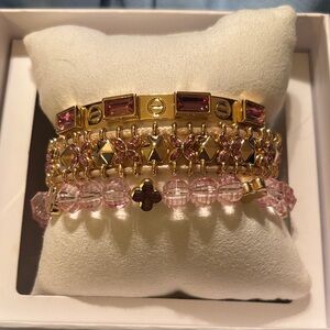 Summer Stack 2025 Pink and Gold Bracelet Set